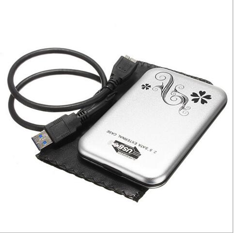 USB2.0 serial ultrathin aluminum smooth process 2.5 inch SATA HDD Enclosure support 1T 